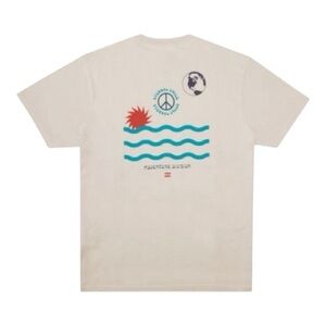 Billabong Adventure Division Dawn Tee M Moon Off-White Organic Cotton BNWT
